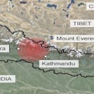 Nepal earthquake map